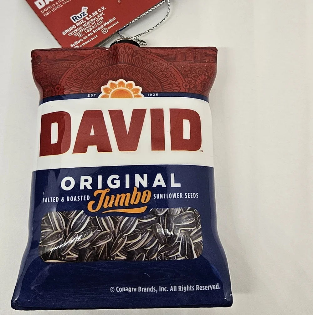 Ruz David Original Jumbo Sunflower Seeds Bag Christmas Tree Ornament Food
